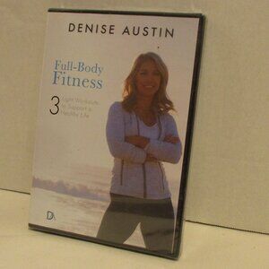Denise Austin Full Body Fitness NEW Sealed Black White Blue Workout DVD Video